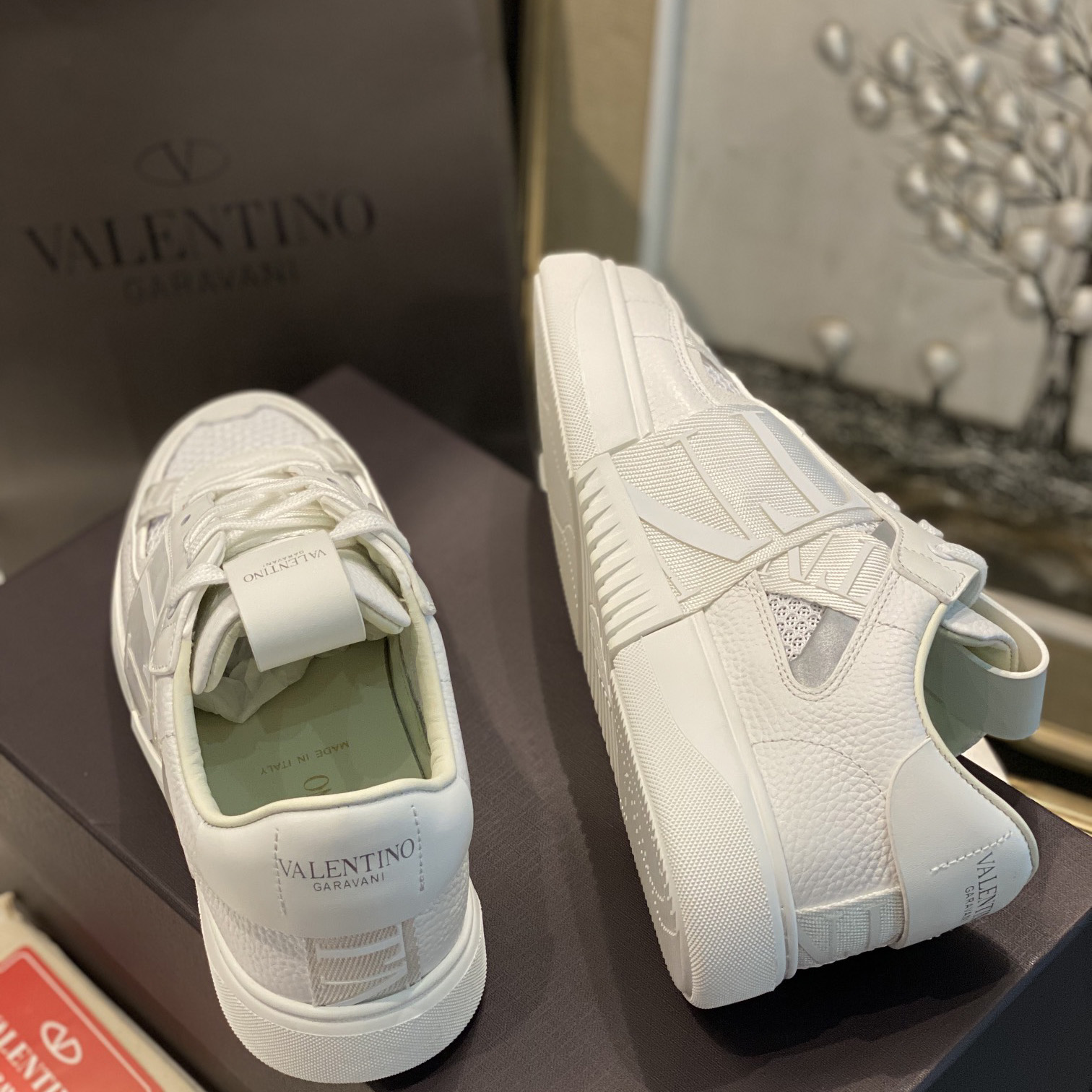 Valenti VL7N Low-Top Sneakers In Calfskin And Mesh Fabric With Bands - EUR FASHION