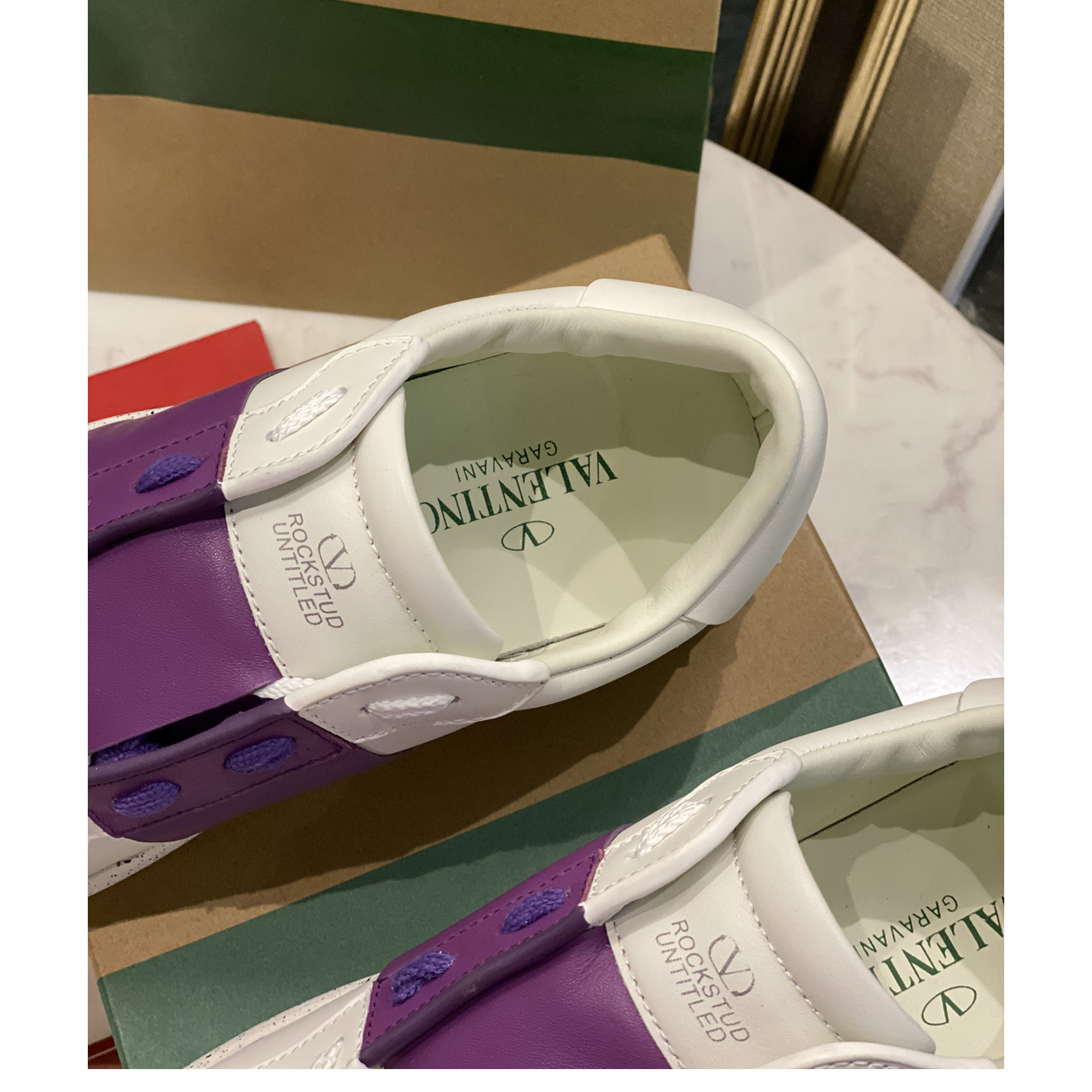 Valenti Open For A Change Sneaker In Bio-Based Material In White/Sunset Purple - EUR FASHION