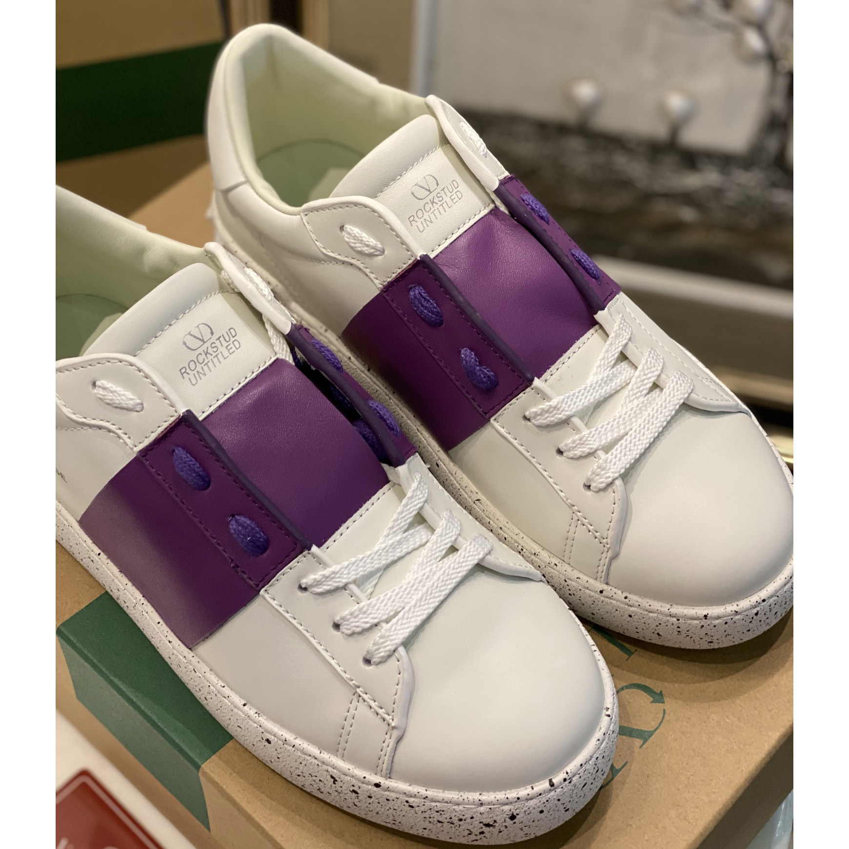 Valenti Open For A Change Sneaker In Bio-Based Material In White/Sunset Purple - EUR FASHION