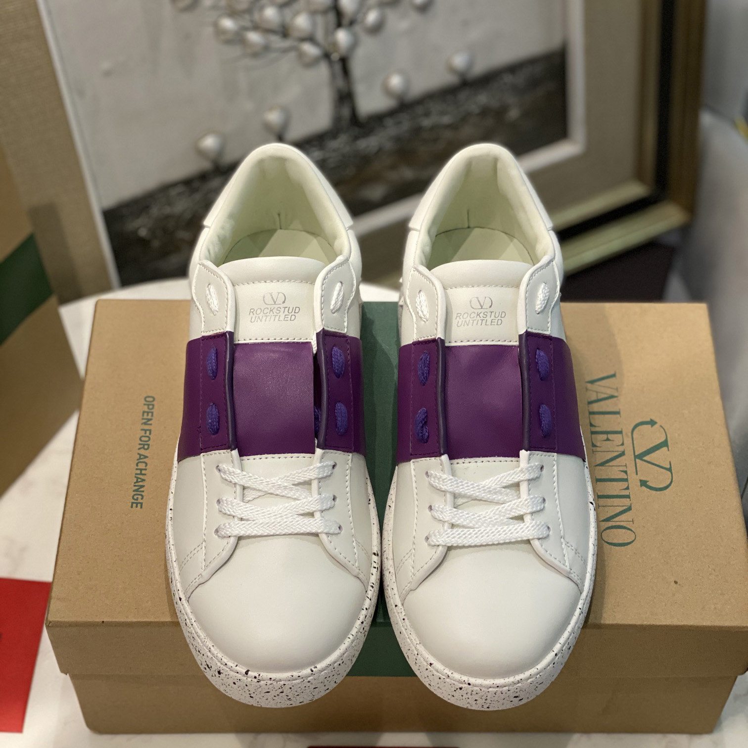 Valenti Open For A Change Sneaker In Bio-Based Material In White/Sunset Purple - EUR FASHION