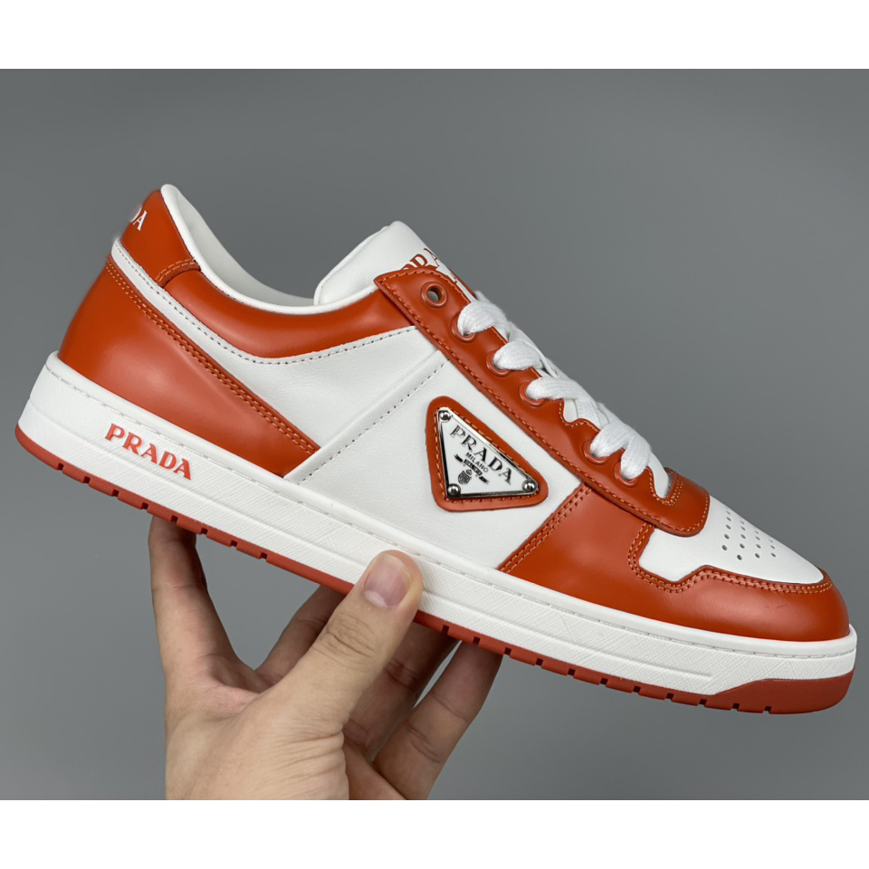 Prada Downtown Leather Sneakers - EUR FASHION