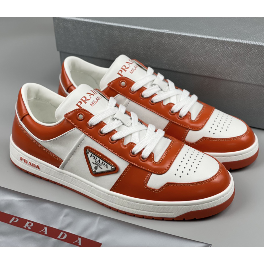 Prada Downtown Leather Sneakers - EUR FASHION