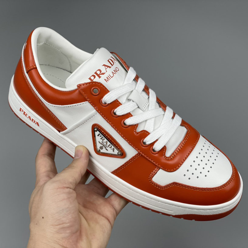 Prada Downtown Leather Sneakers - EUR FASHION