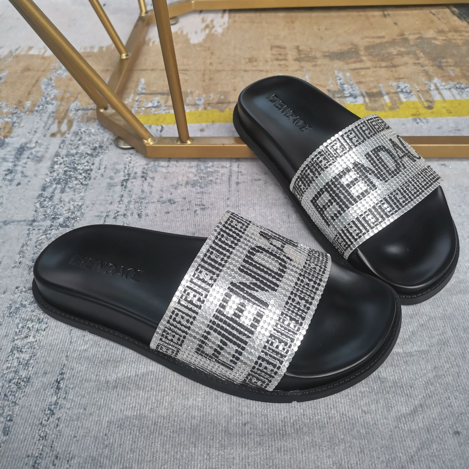 Versace x Fendi Fendace Logo Sandals  - EUR FASHION