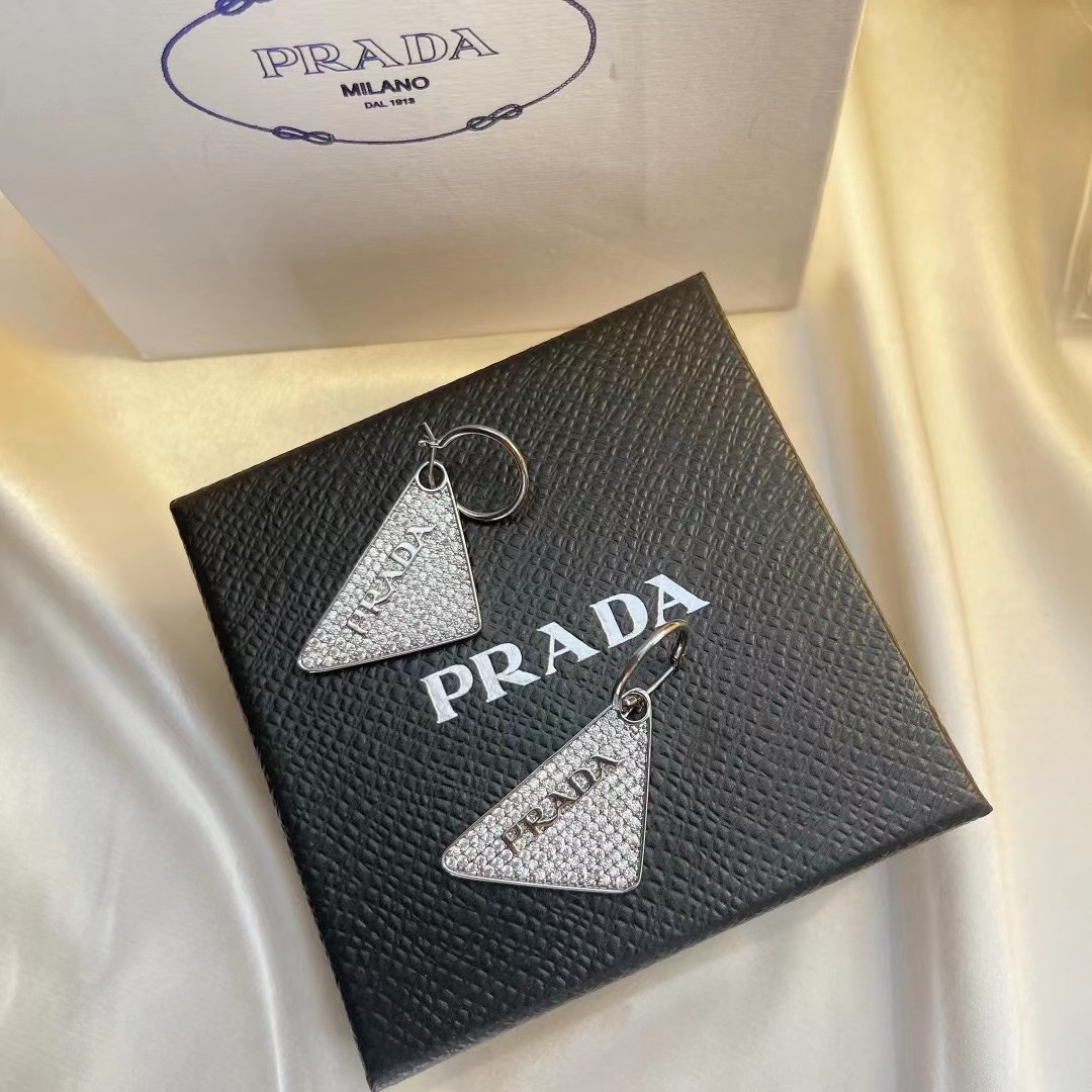 Prada Crystal Logo Jewels Earring - EUR FASHION