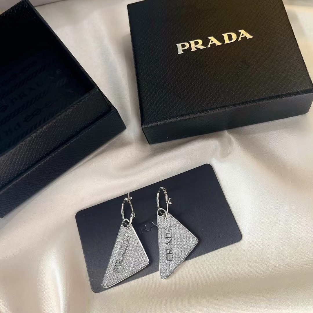 Prada Crystal Logo Jewels Earring - EUR FASHION