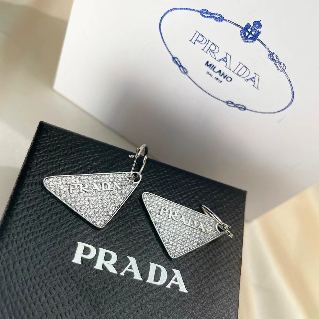 Prada Crystal Logo Jewels Earring - EUR FASHION