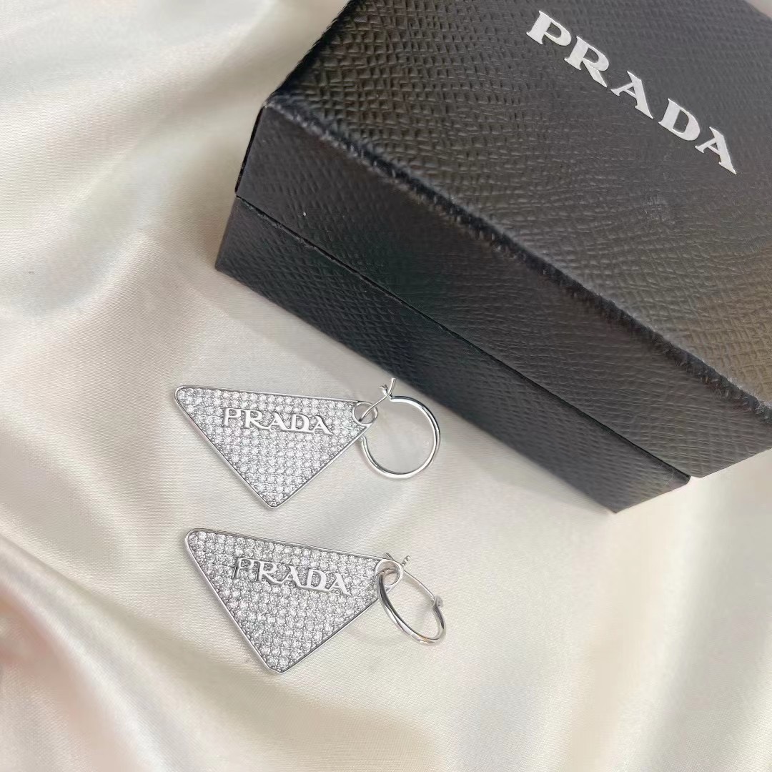 Prada Crystal Logo Jewels Earring - EUR FASHION