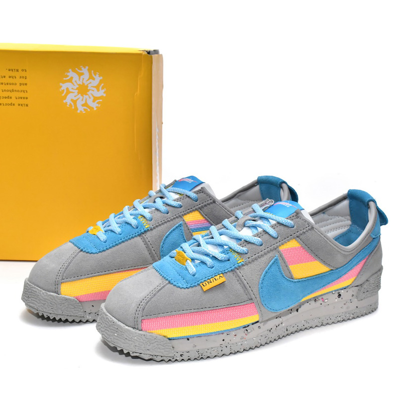  Union LA x Nike Cortez Blue Pink Yellow Grey Sneaker   DR1413-002 - EUR FASHION