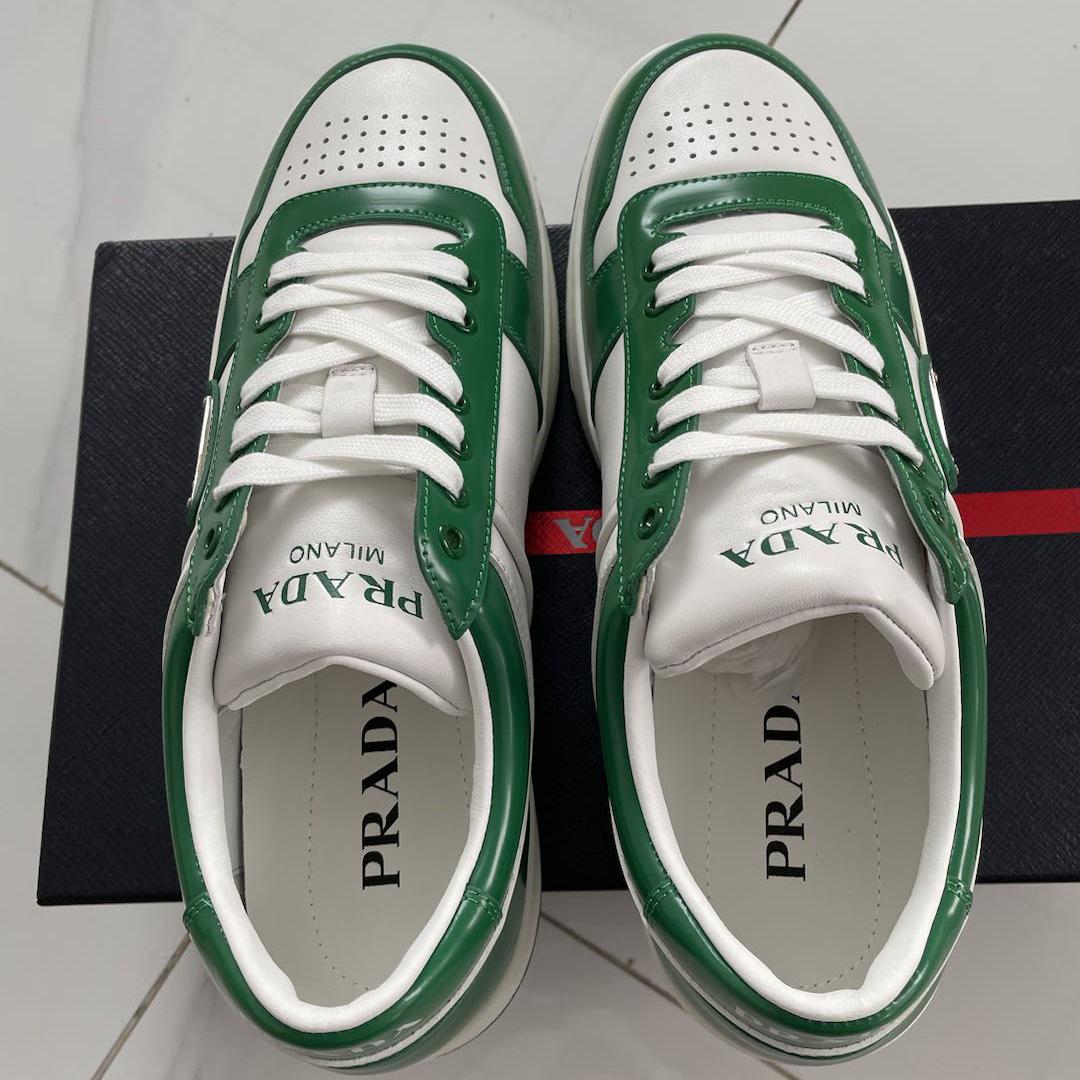 Prada Downtown Leather Sneakers - EUR FASHION