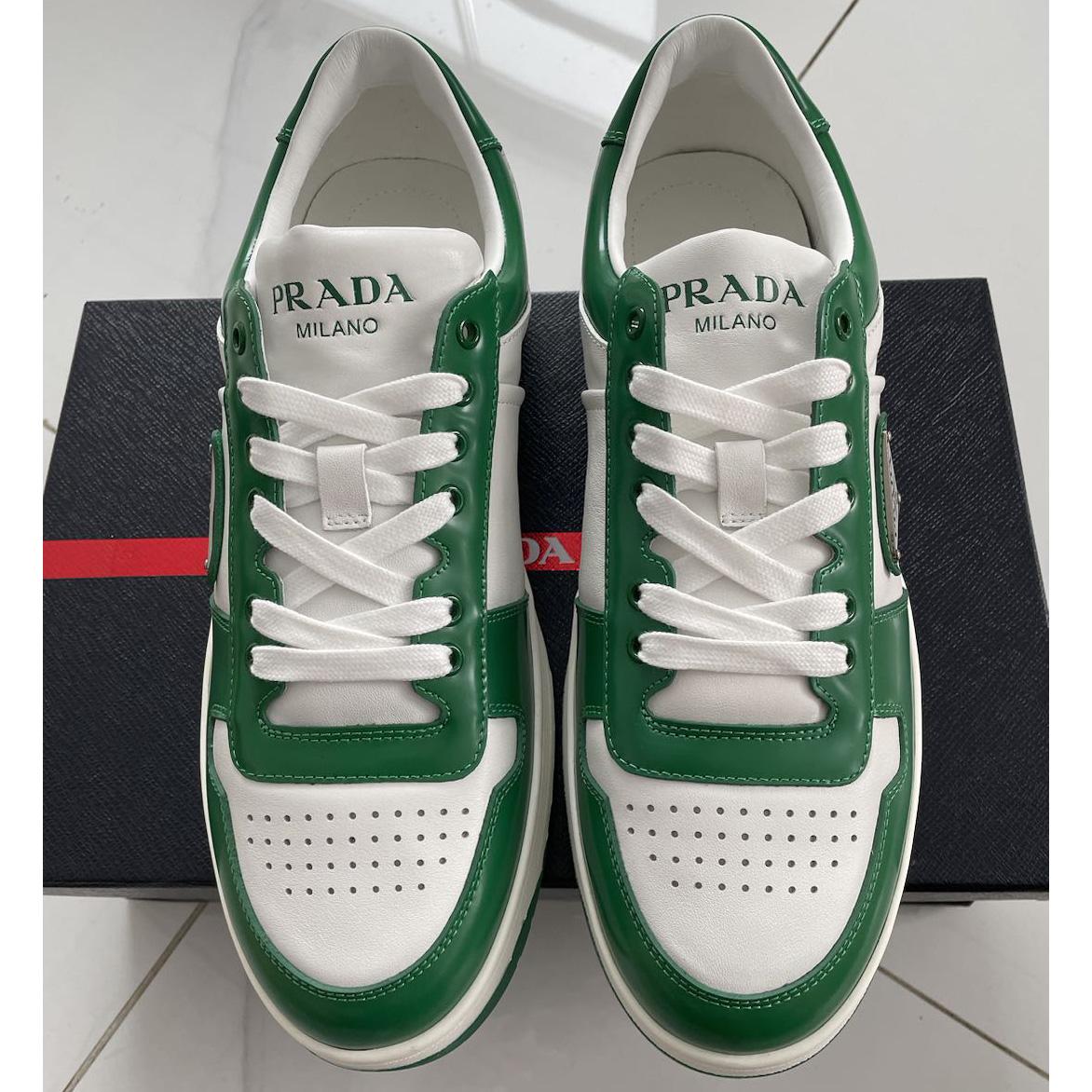 Prada Downtown Leather Sneakers - EUR FASHION