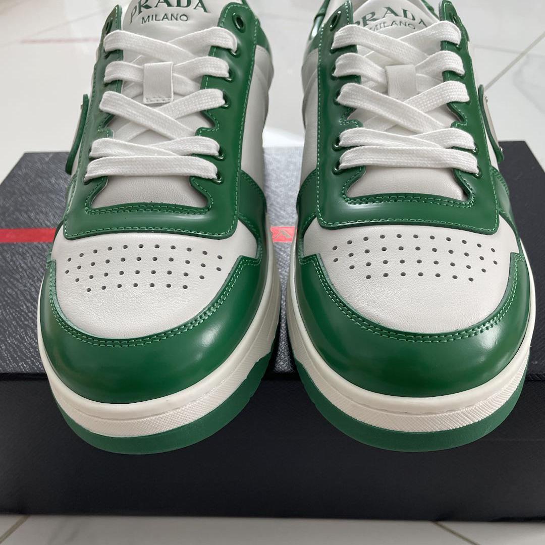 Prada Downtown Leather Sneakers - EUR FASHION