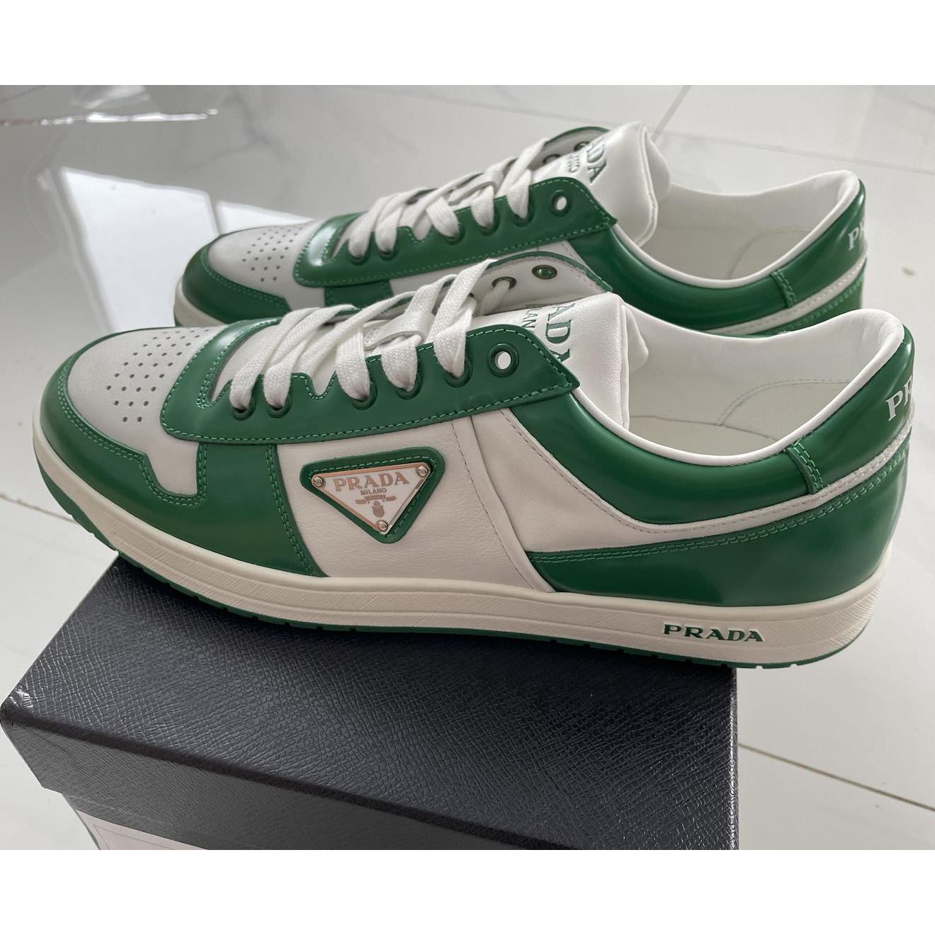 Prada Downtown Leather Sneakers - EUR FASHION