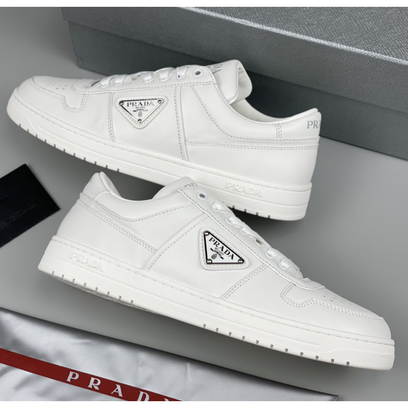 Prada Downtown Leather Sneakers - EUR FASHION