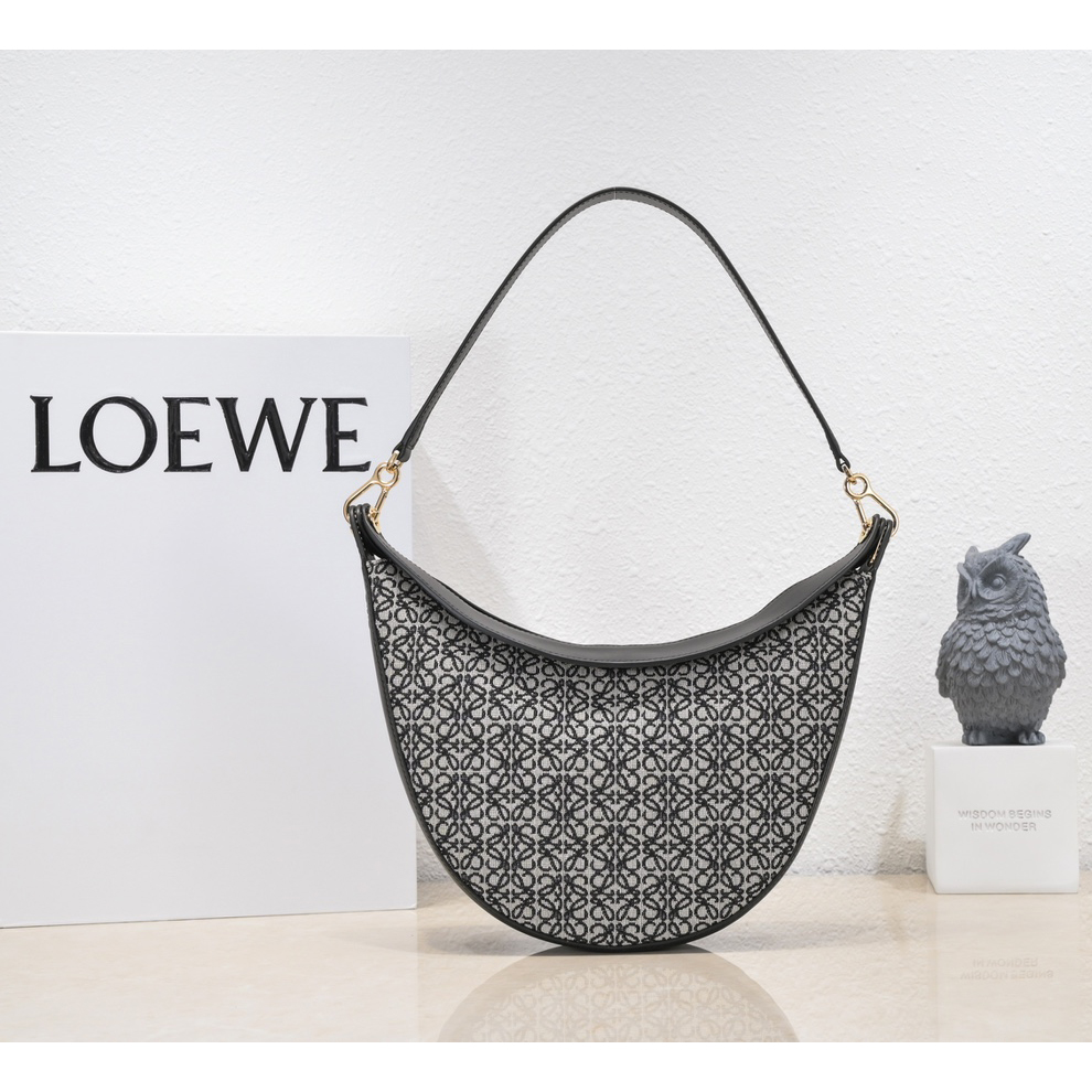 Loewe Luna Bag In Anagram Jacquard And Classic Calfskin(29.5-27-8cm) - EUR FASHION