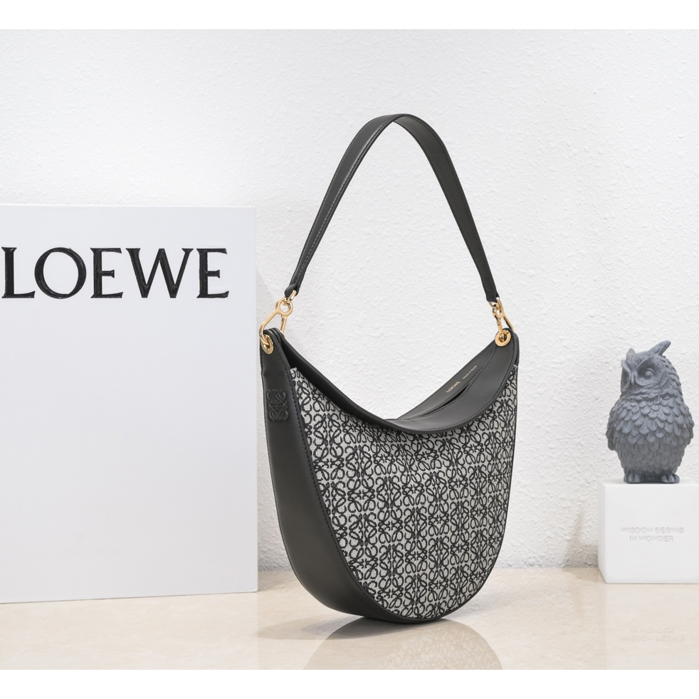 Loewe Luna Bag In Anagram Jacquard And Classic Calfskin(29.5-27-8cm) - EUR FASHION