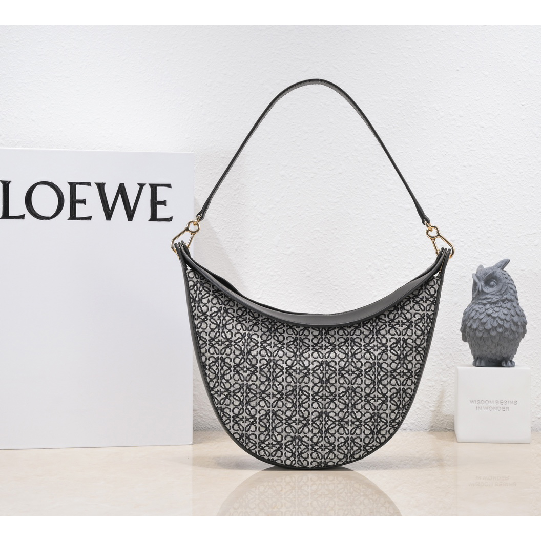 Loewe Luna Bag In Anagram Jacquard And Classic Calfskin(29.5-27-8cm) - EUR FASHION