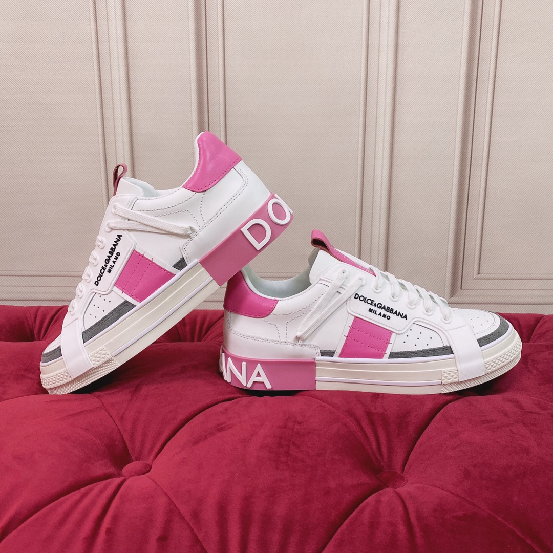 Dolce & Gabbana Calfskin Custom 2.Zero Sneakers With Contrasting Details - EUR FASHION