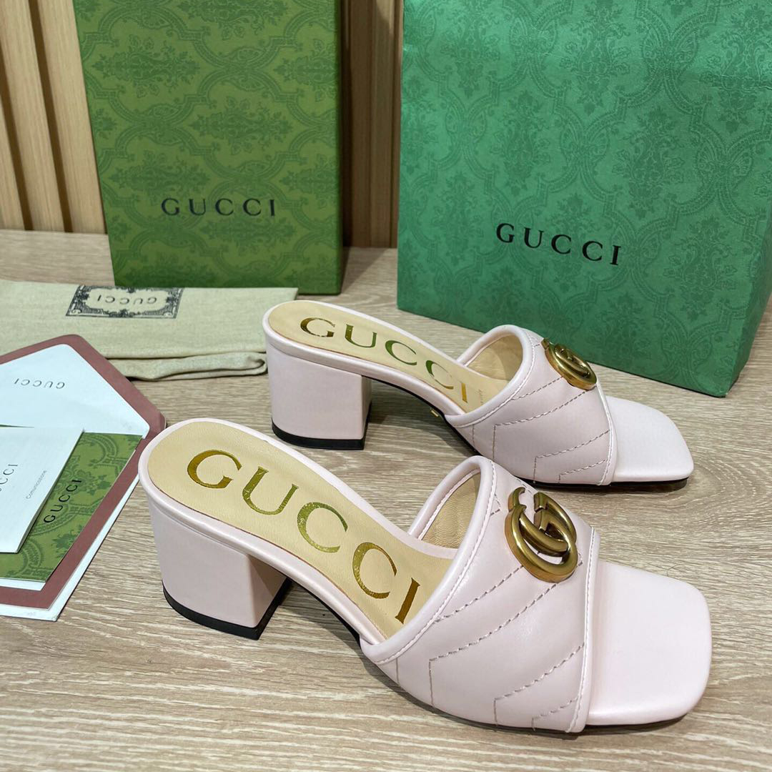 Gucci Women's Double G Slide Sandal  - EUR FASHION