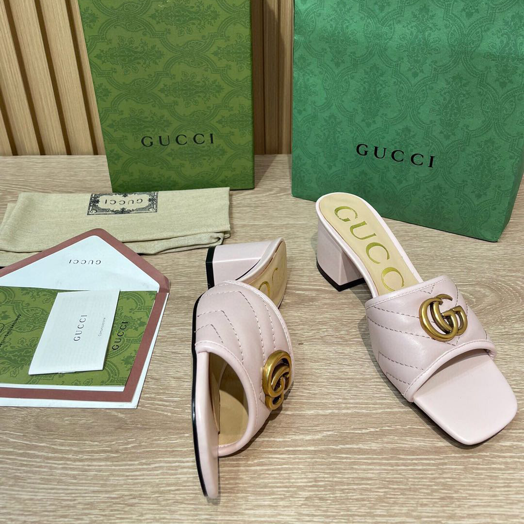 Gucci Women's Double G Slide Sandal  - EUR FASHION