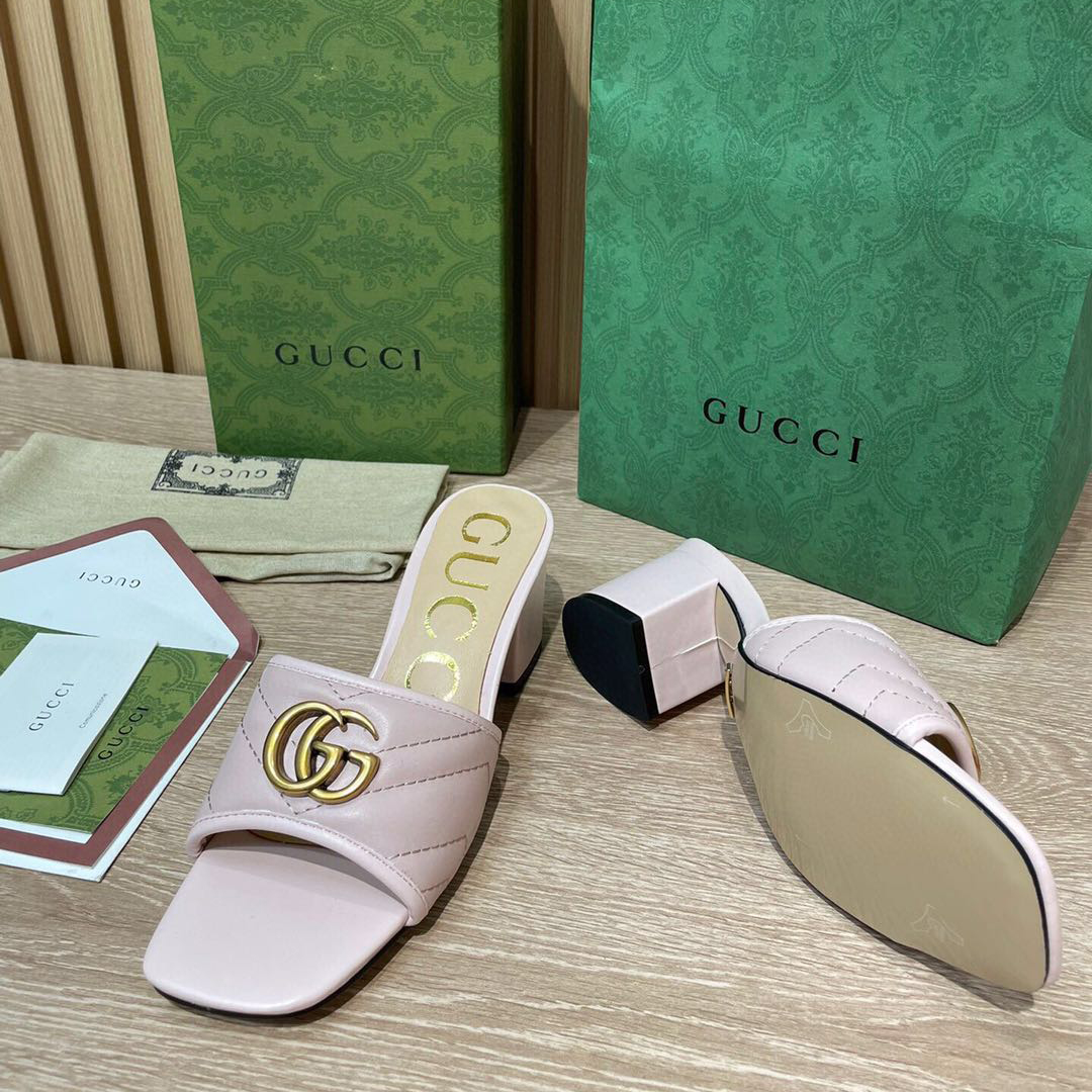 Gucci Women's Double G Slide Sandal  - EUR FASHION