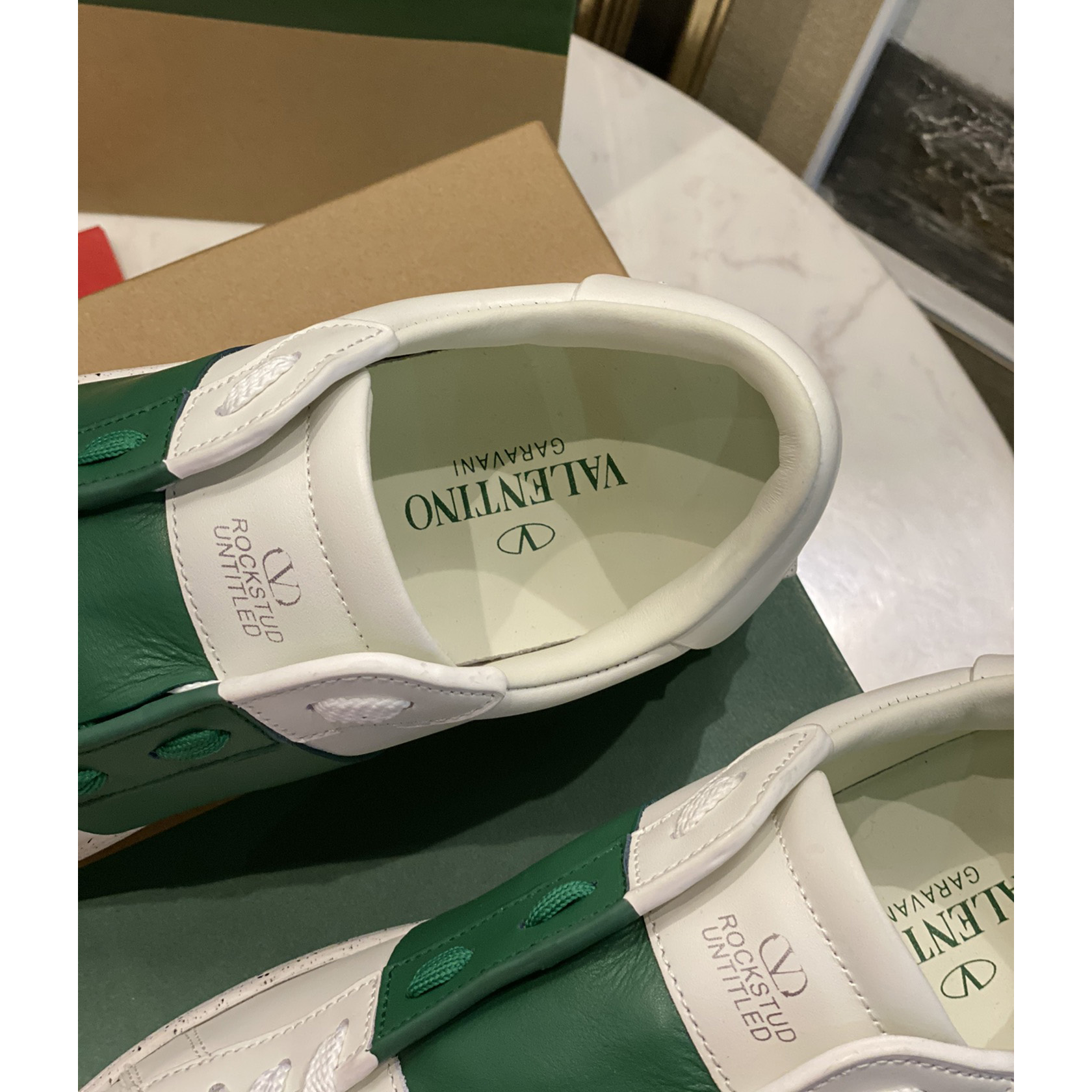 Valenti Open For A Change Sneaker In Bio-Based Material In White/Green - EUR FASHION