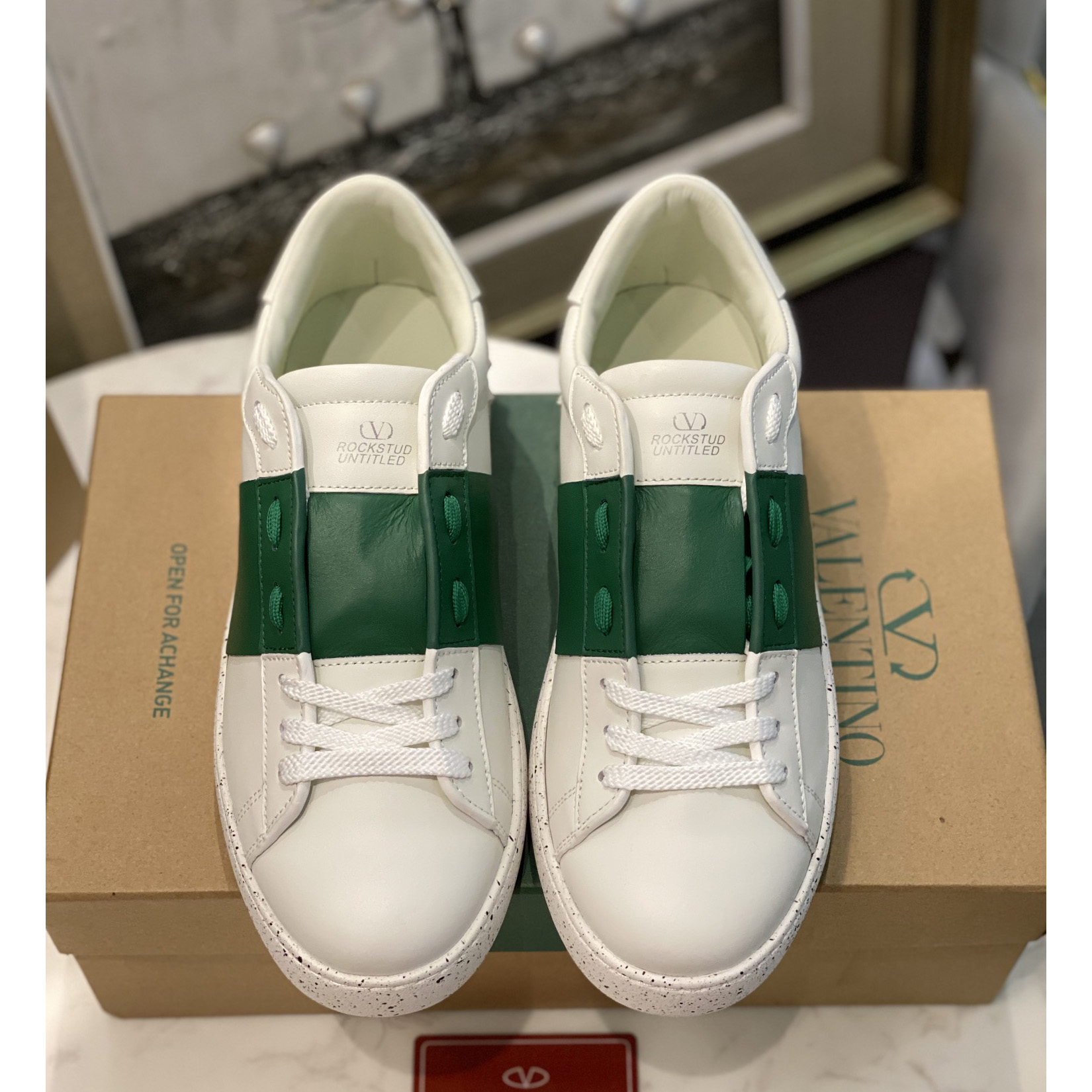 Valenti Open For A Change Sneaker In Bio-Based Material In White/Green - EUR FASHION