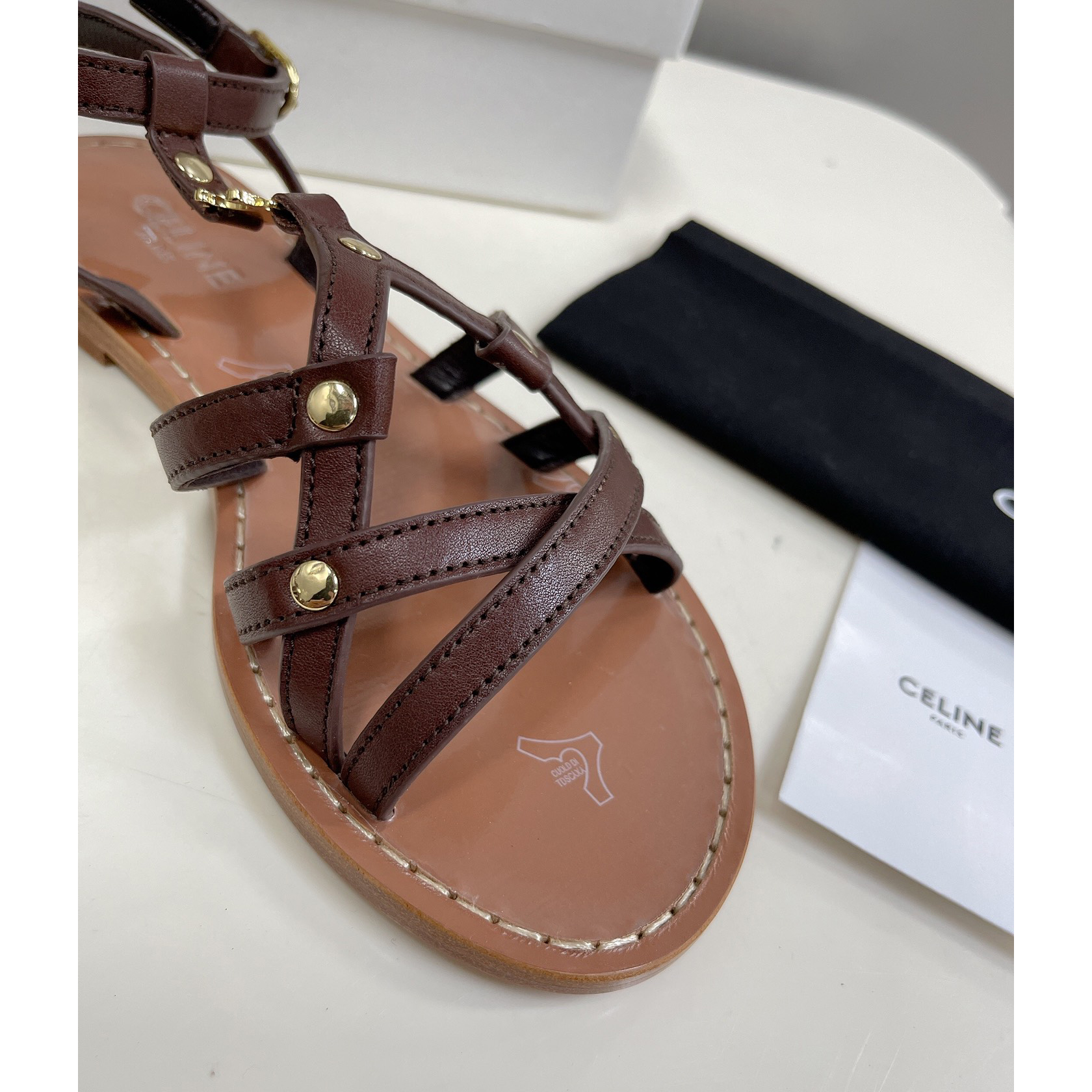 Celine Taillat Triomphe Sandal In Light Brown - EUR FASHION