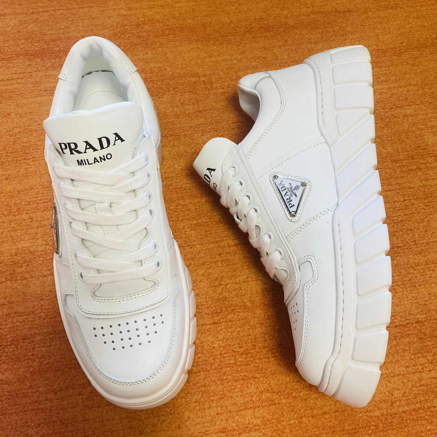 Prada Leather Sneakers - EUR FASHION