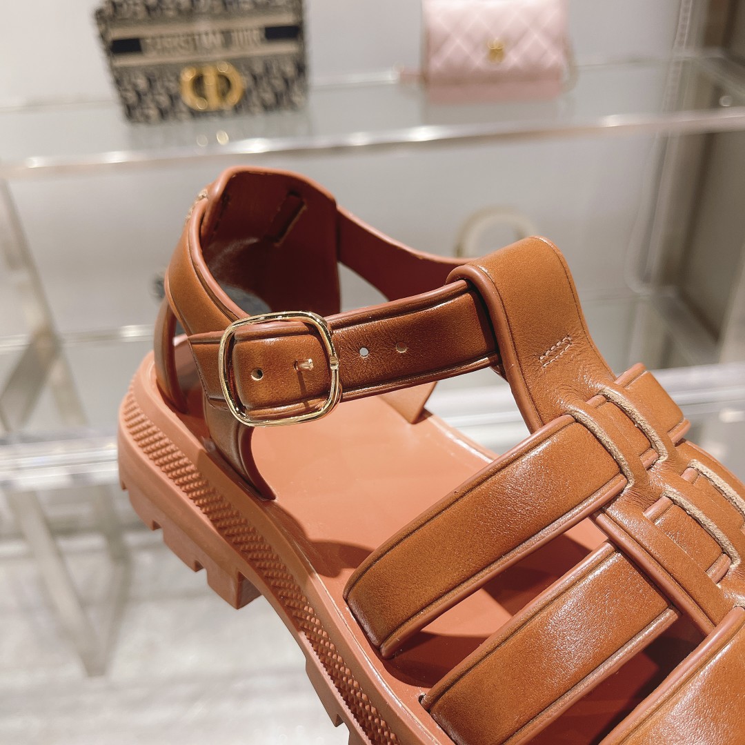 Celine Clea Chunky Sandal  In Calfskin - EUR FASHION