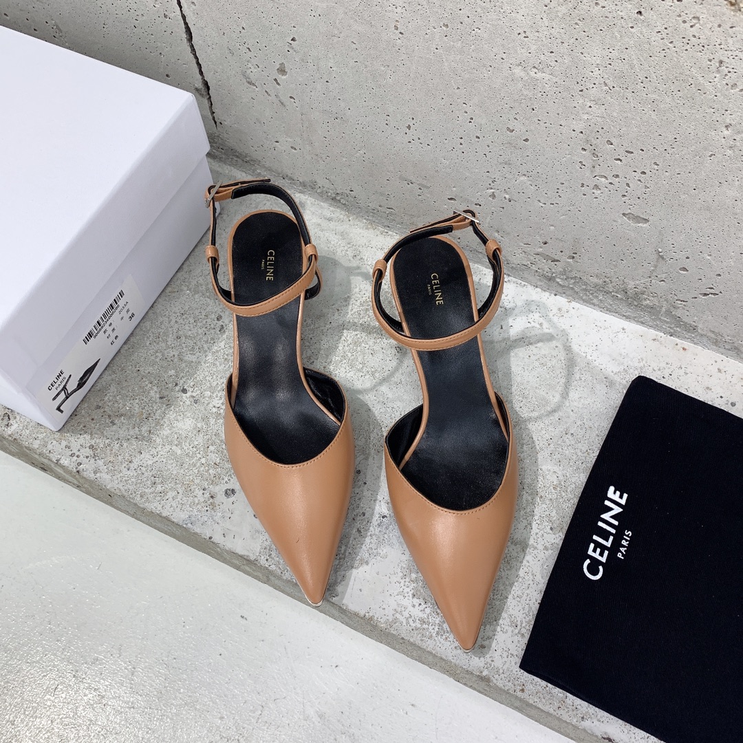 Celine Kitten With Metal Toe In Calfskin - EUR FASHION