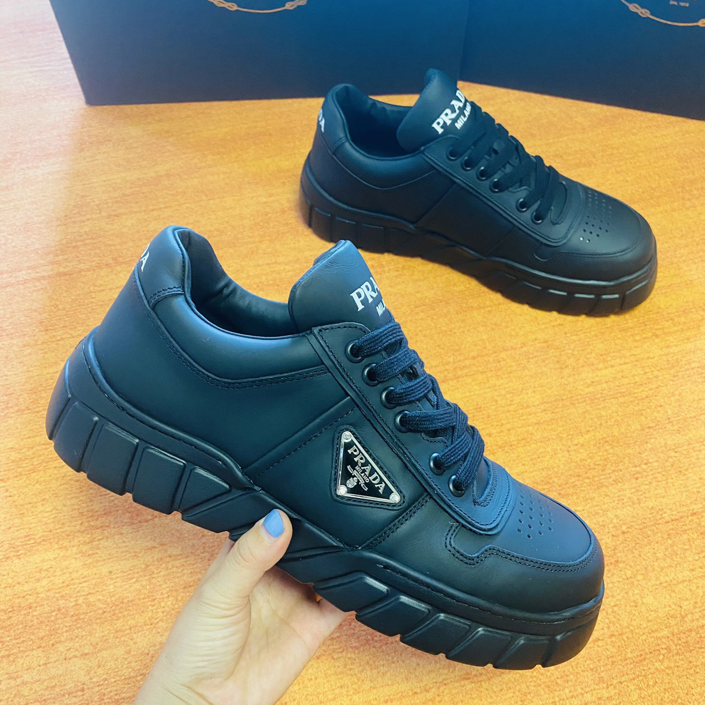 Prada Leather Sneakers - EUR FASHION