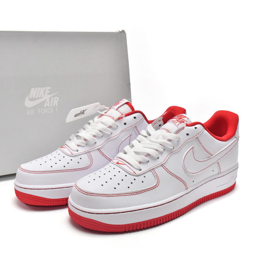 Nike Air Force 1 Low Contrast Stitch Red Sneaker   CV1724-100  - EUR FASHION