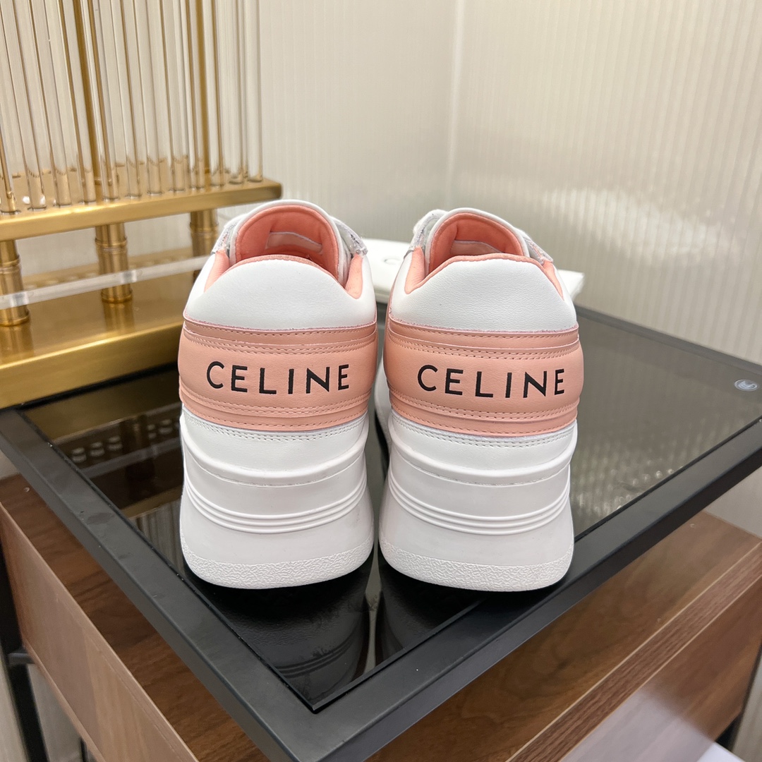 Celine Block Sneakers With Wedge Outsole In Clafskin    - EUR FASHION