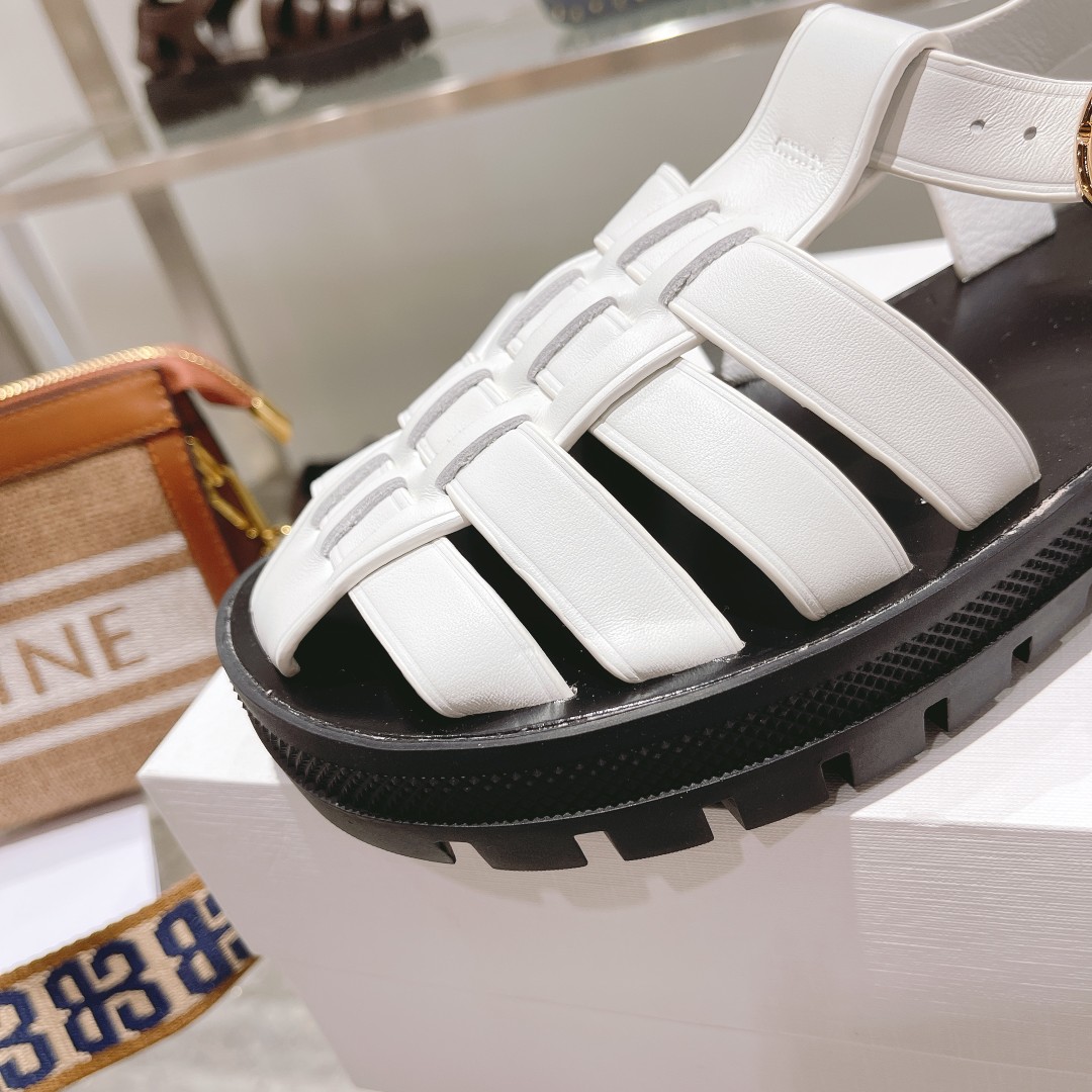 Celine Clea Chunky Sandal  In Calfskin - EUR FASHION