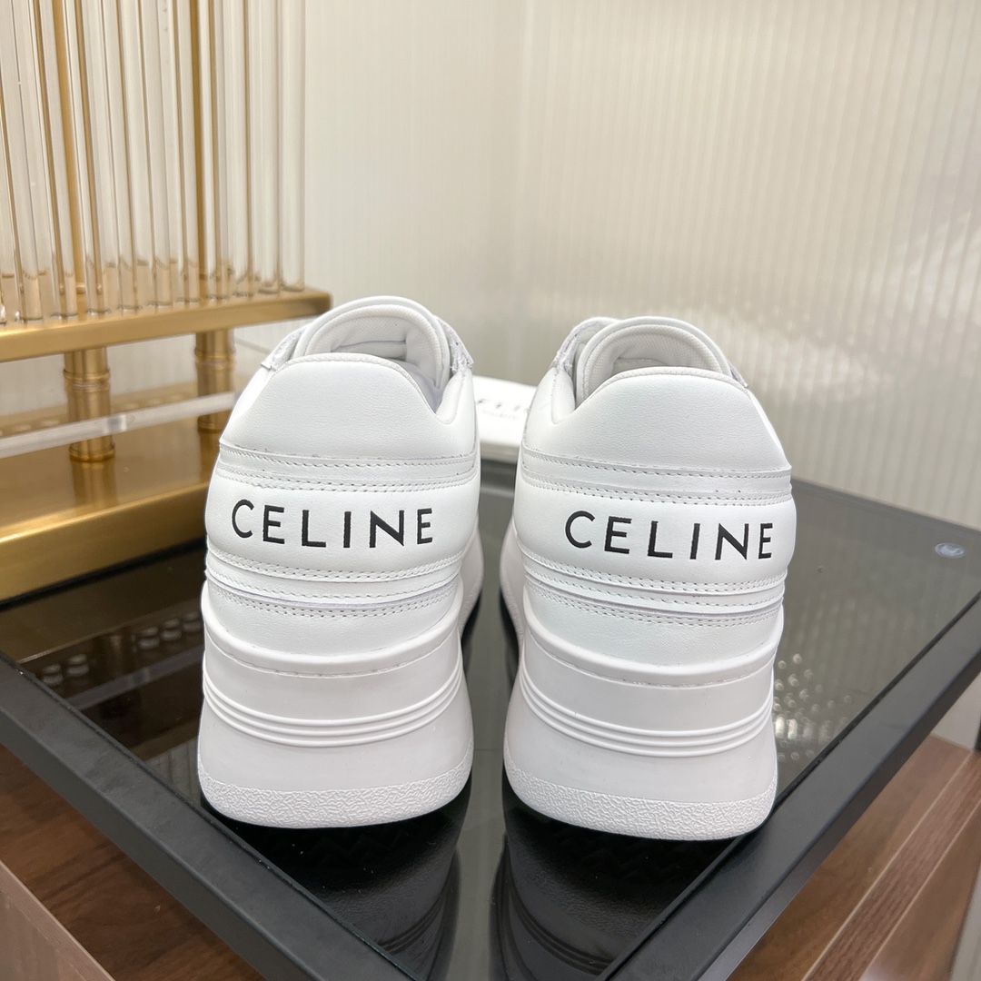 Celine Block Sneakers With Wedge Outsole In Clafskin    - EUR FASHION