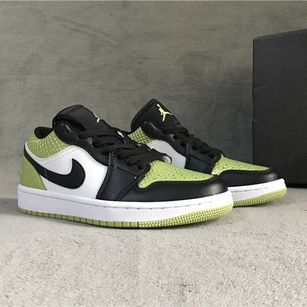 Air Jordan 1 Low "Vivid Green Snakeskin" Sneaker    DX4446-301 - EUR FASHION