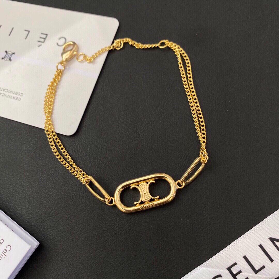 Celine Maillon Triomphe Bracelet In Brass With Gold Finish - EUR FASHION