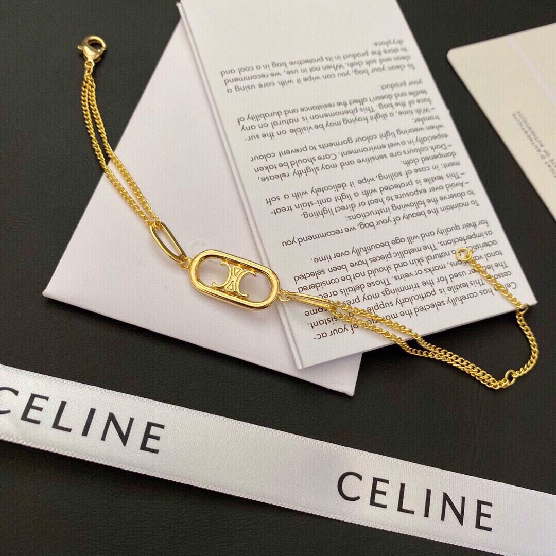 Celine Maillon Triomphe Bracelet In Brass With Gold Finish - EUR FASHION