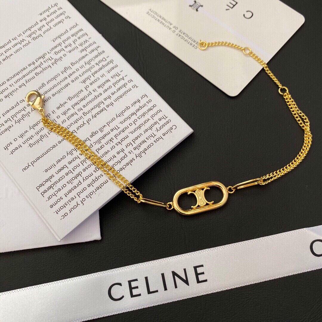 Celine Maillon Triomphe Bracelet In Brass With Gold Finish - EUR FASHION