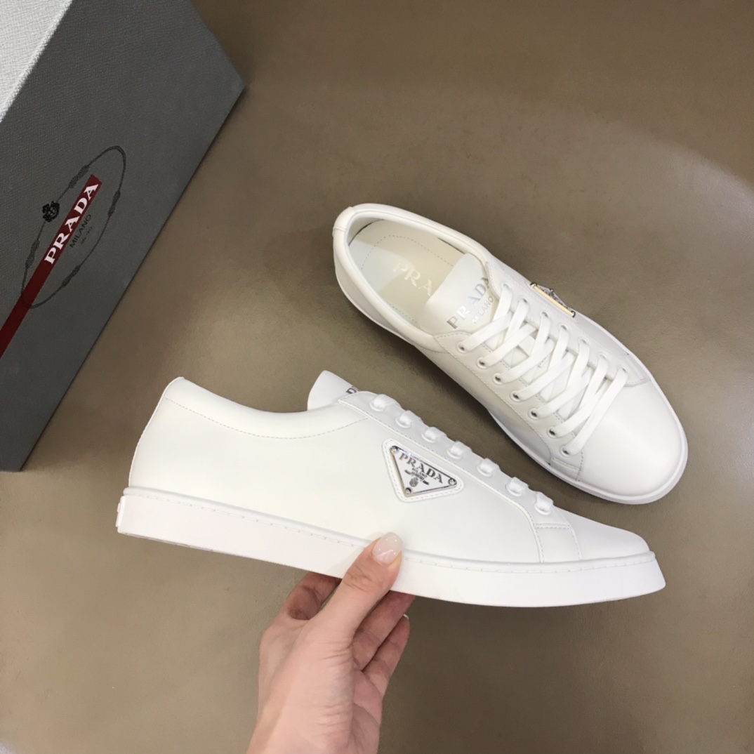 Prada Brushed Leather Sneakers(upon uk size) - EUR FASHION