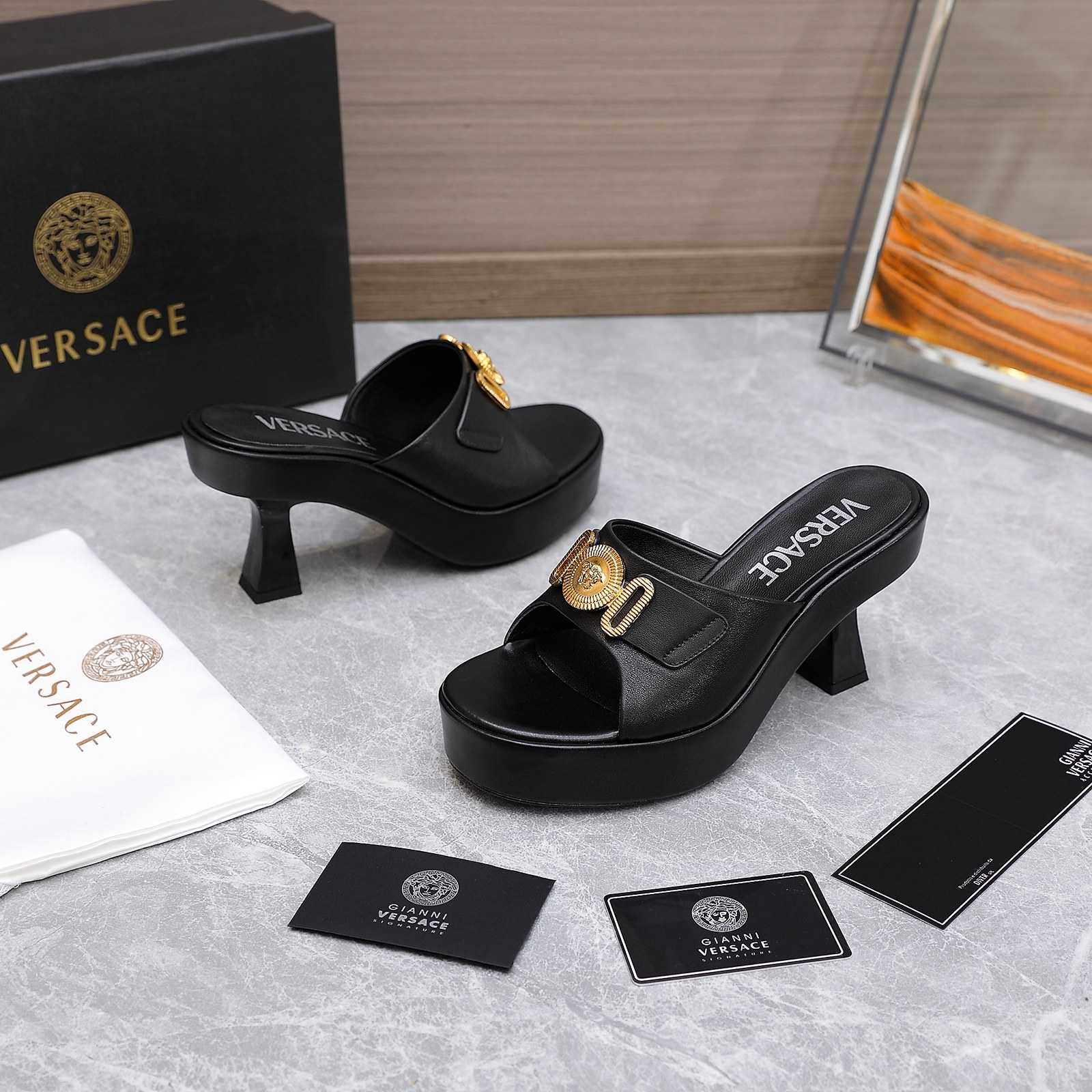 Versace Medusa Biggie Crystal Mules - EUR FASHION