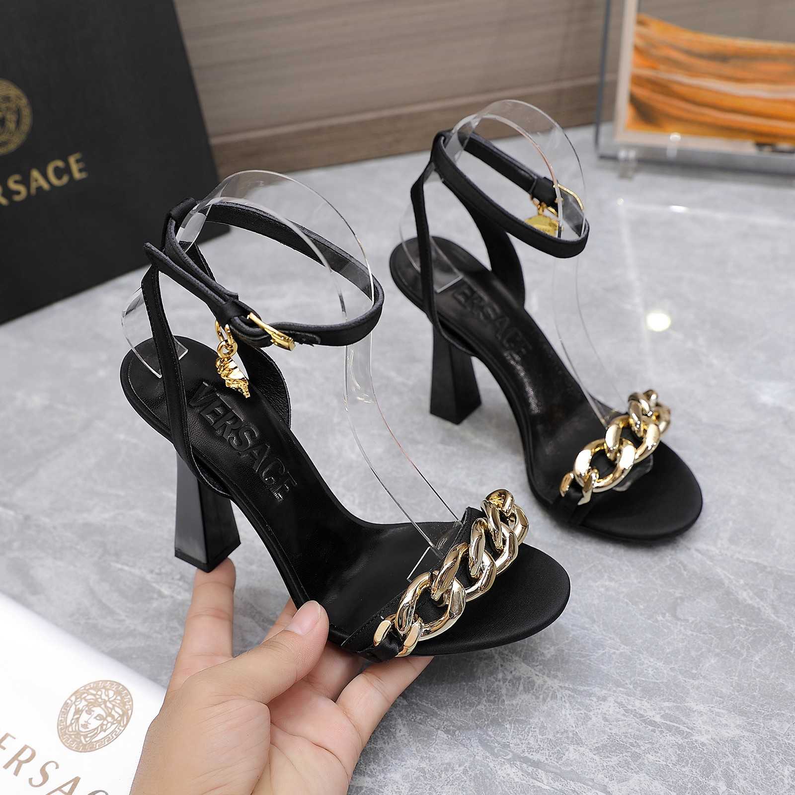 Versace Medusa Chain High Heel Sandals - EUR FASHION