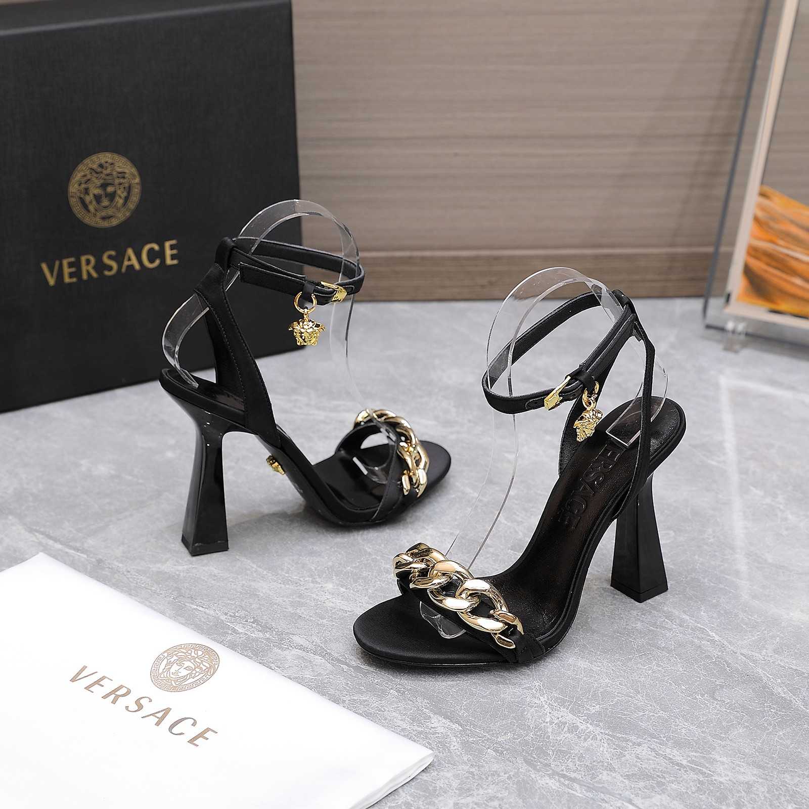 Versace Medusa Chain High Heel Sandals - EUR FASHION