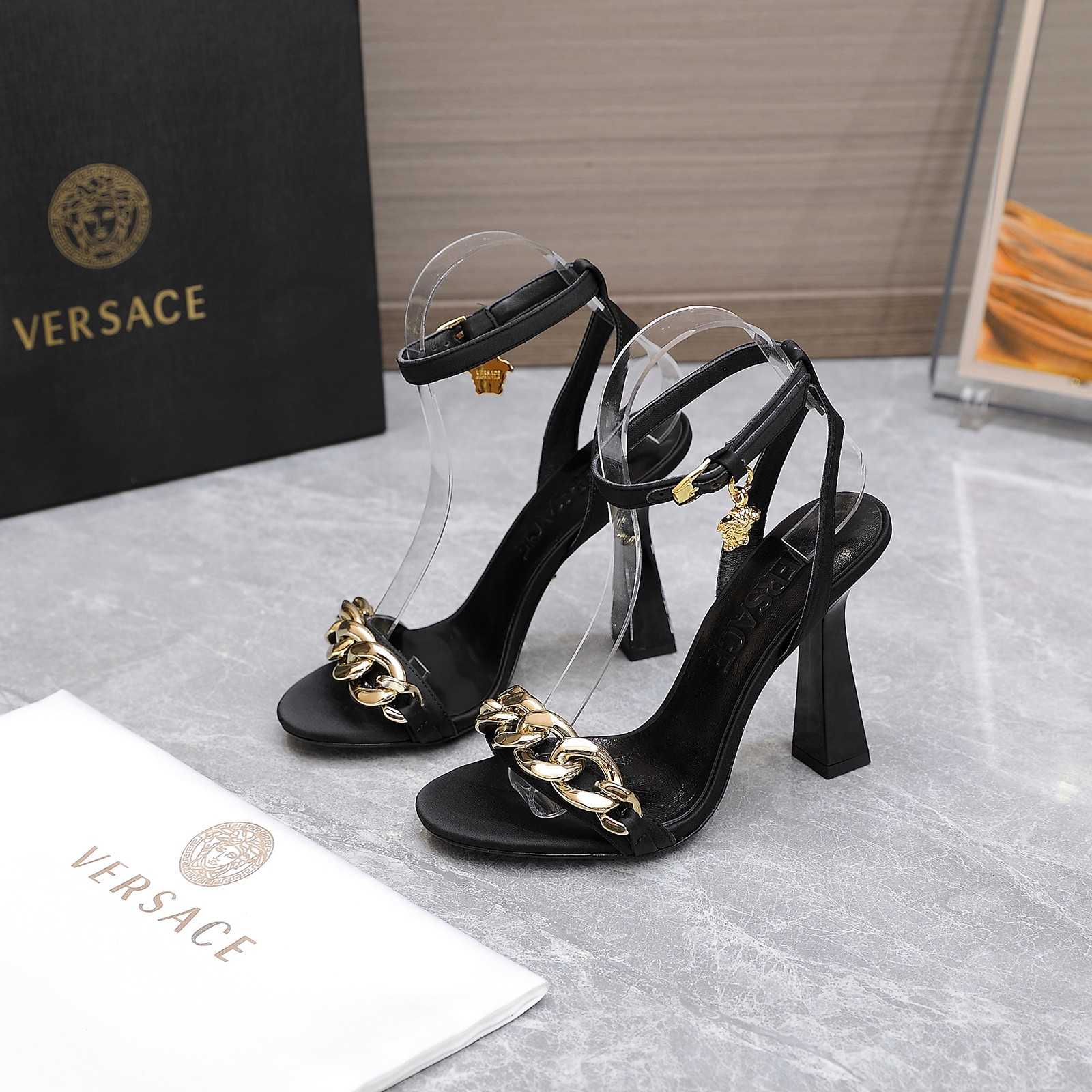 Versace Medusa Chain High Heel Sandals - EUR FASHION