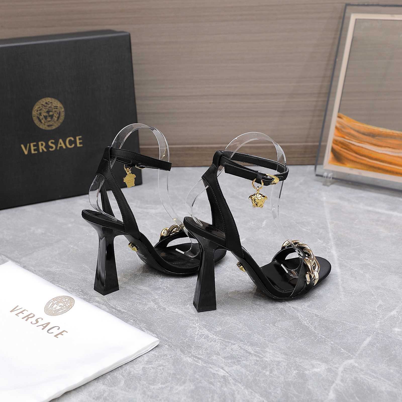 Versace Medusa Chain High Heel Sandals - EUR FASHION