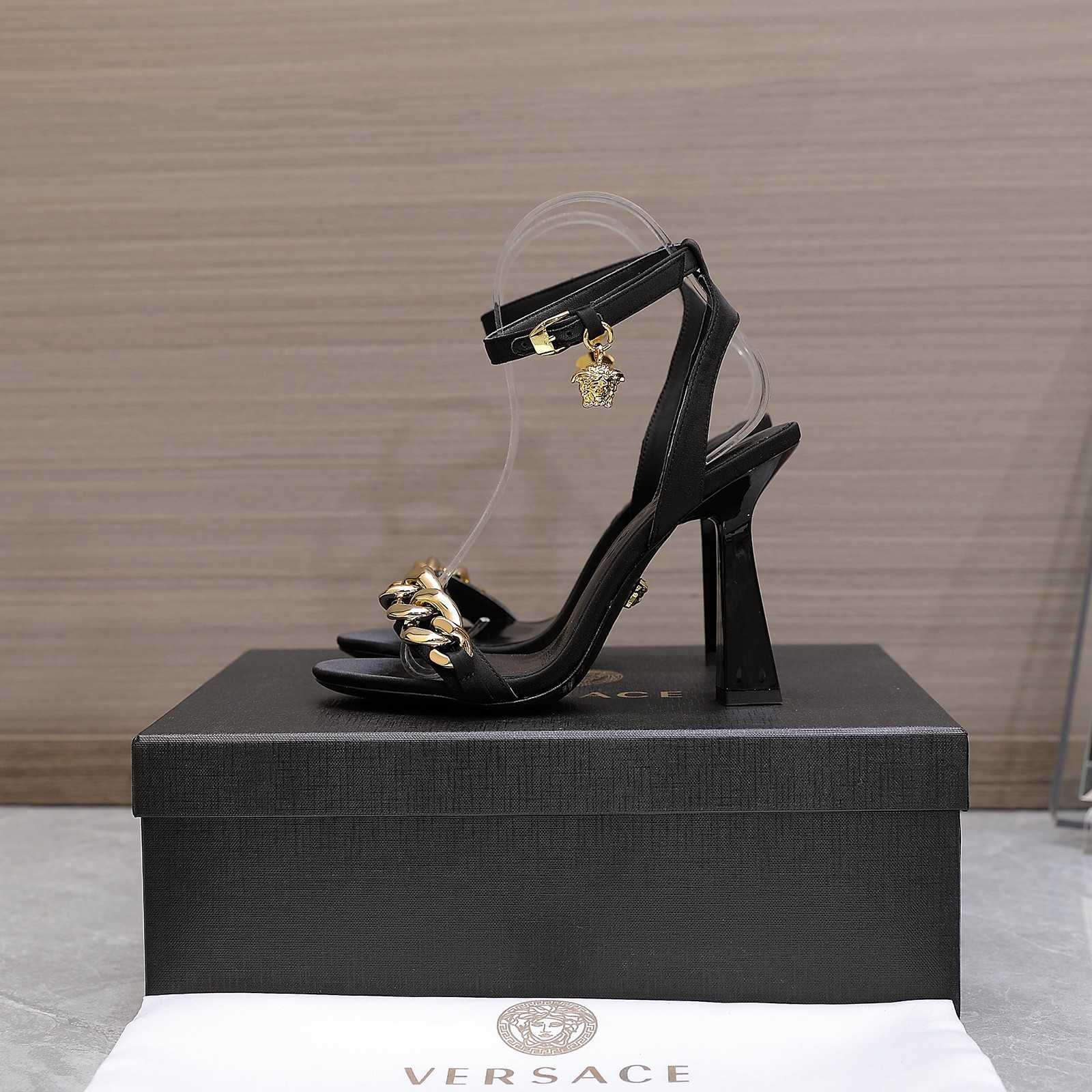 Versace Medusa Chain High Heel Sandals - EUR FASHION