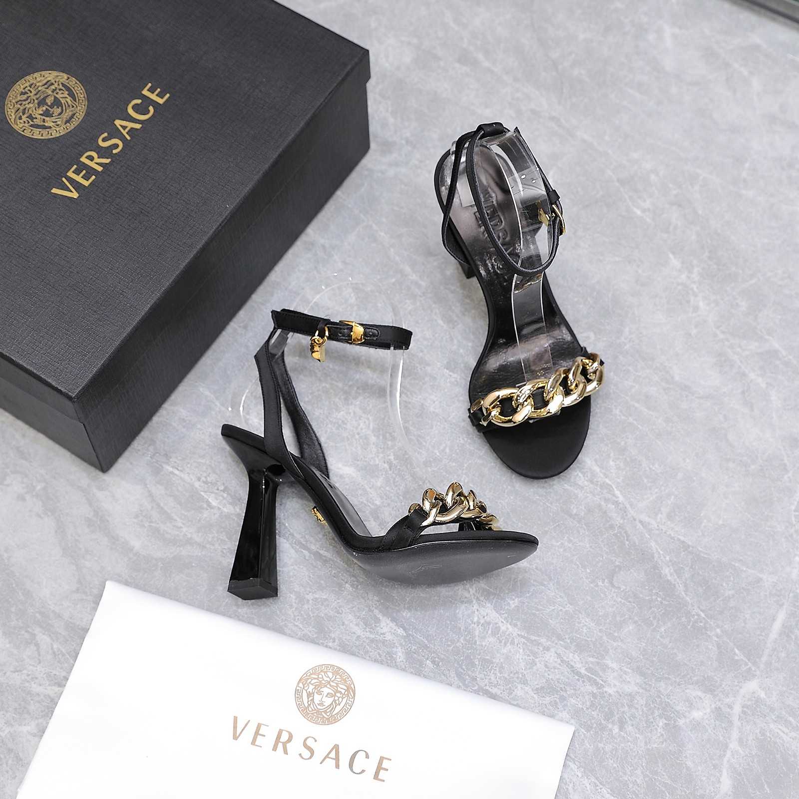 Versace Medusa Chain High Heel Sandals - EUR FASHION