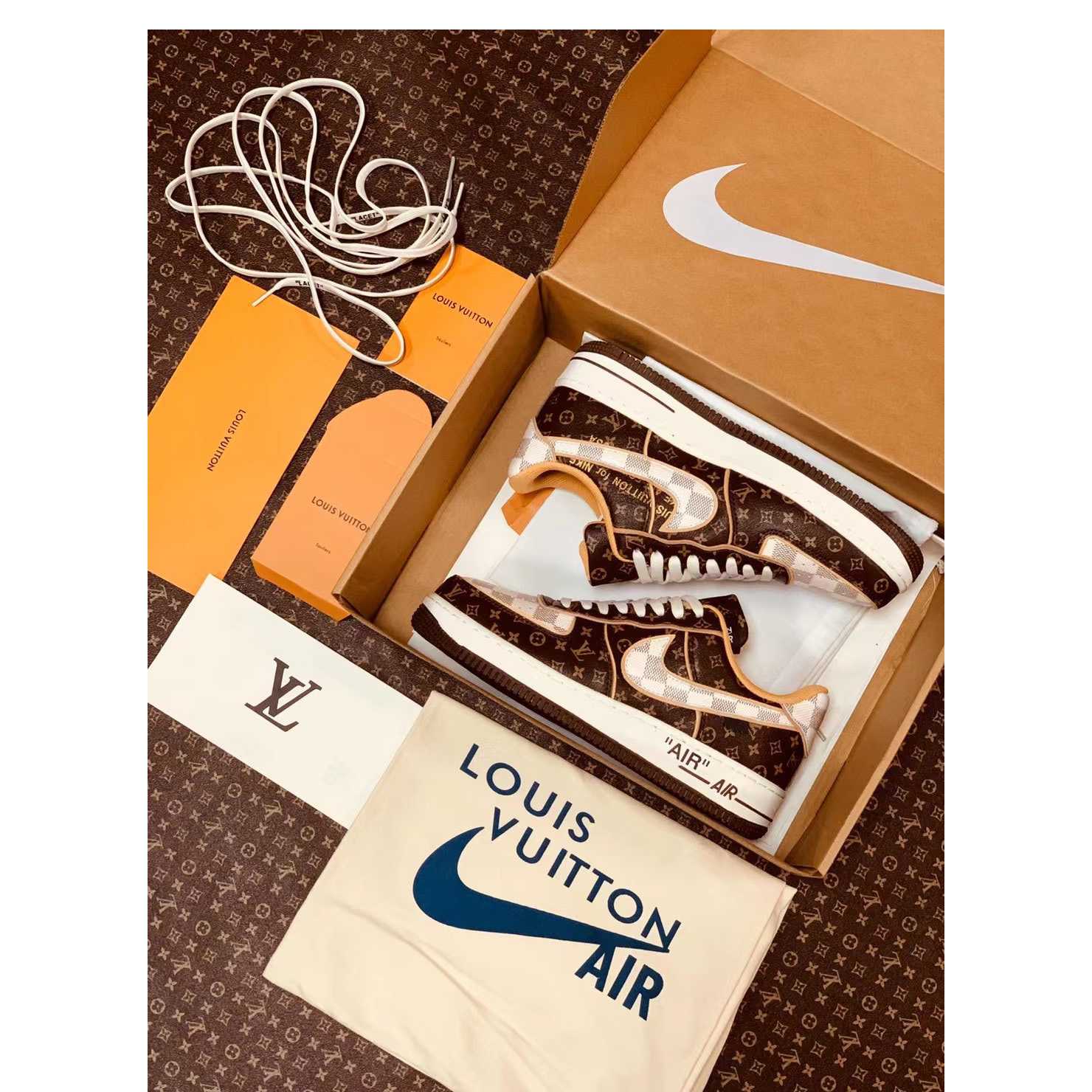 Louis Vuitton x Nike Air Force 1 Sneaker(Upon UK Size) - EUR FASHION