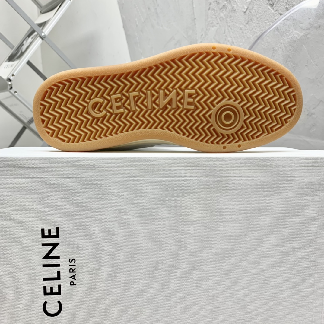 Celine CT-02 Mid Sneaker With Velcro In Calfskin - EUR FASHION